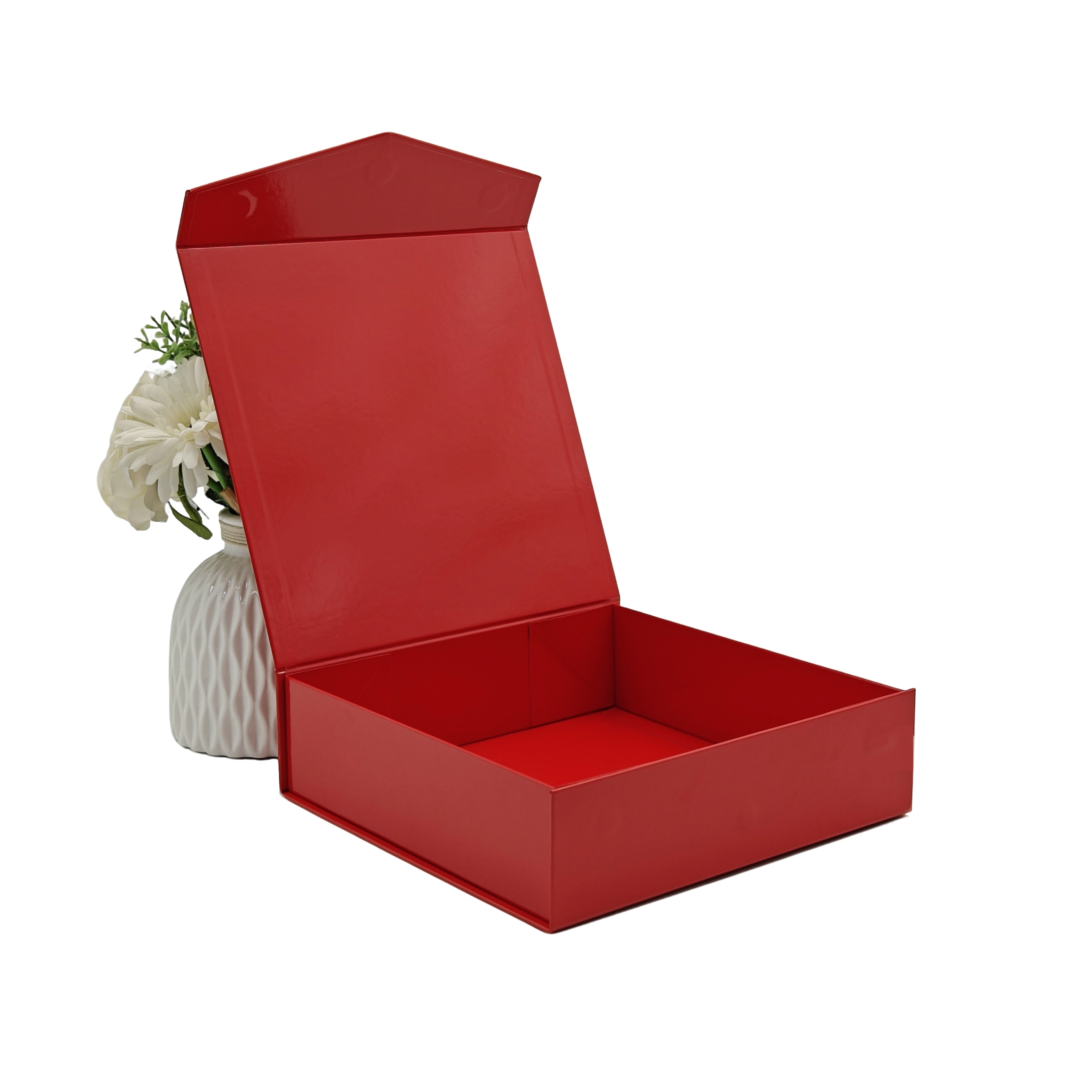 Thumbnail of magnetic closure gift packaging opened for display